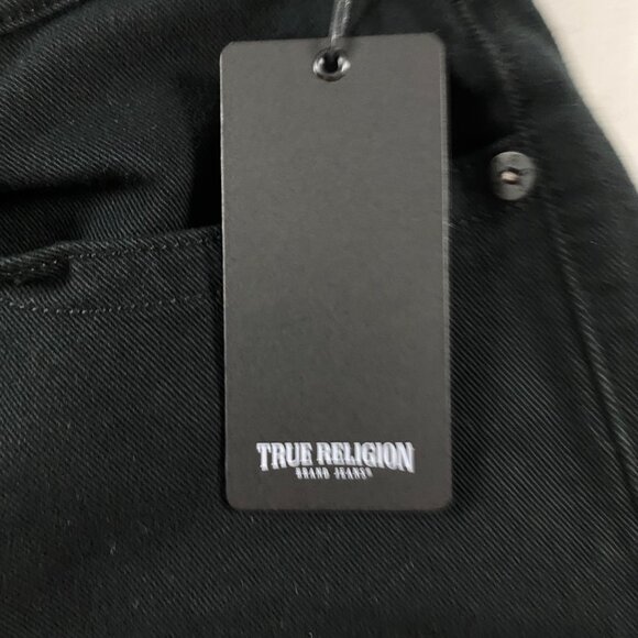 NWT True Religion Ricky Relaxed Straight Jean Shorts Men's 31 Measures 34 Black - Picture 5 of 15